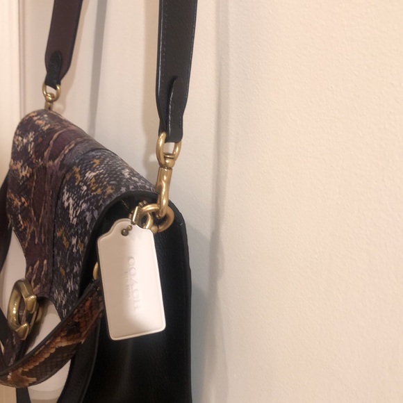 Coach TABBY Snakeskin Shoulder Bag - Picture 11 of 11